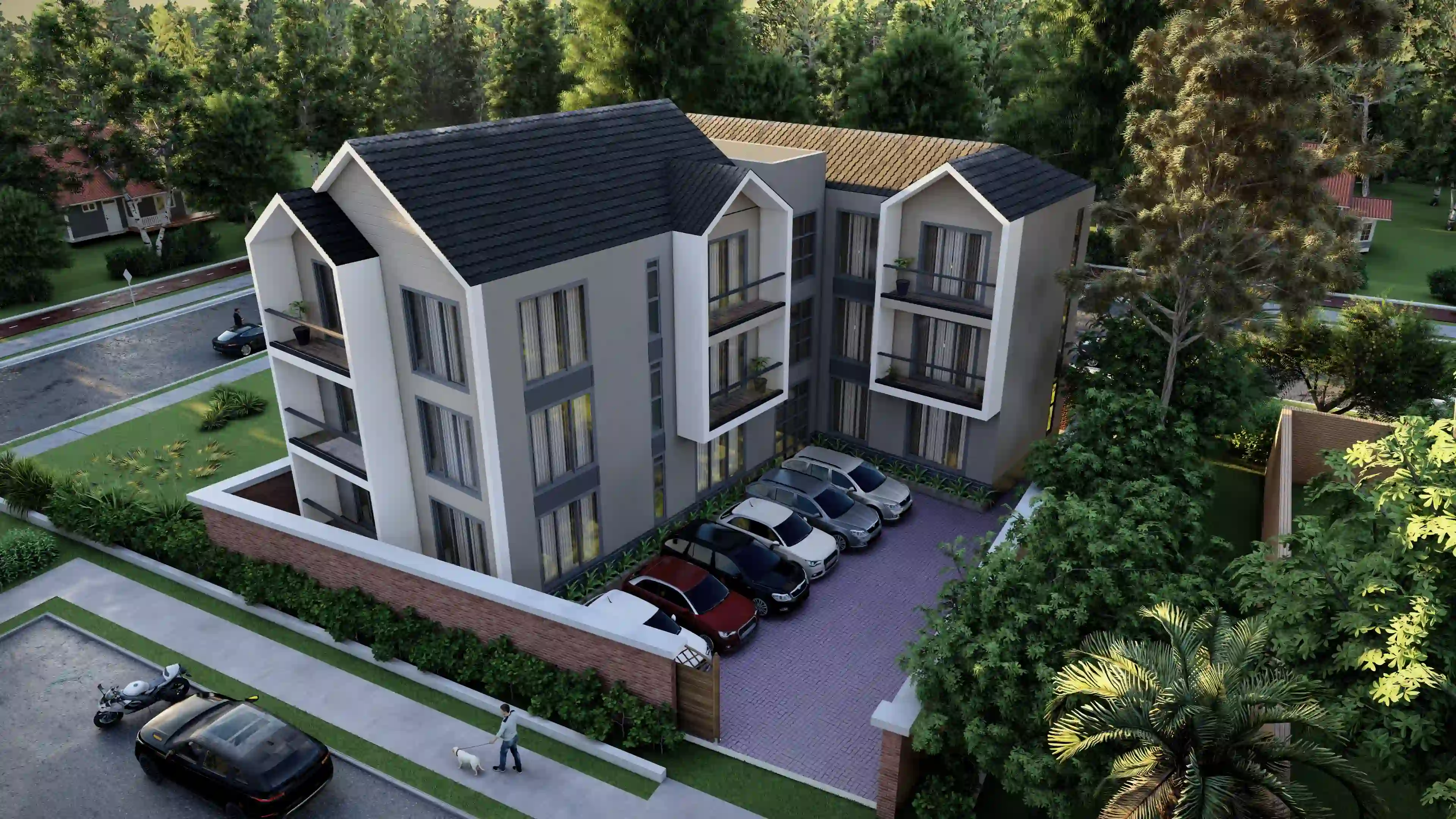 Upcoming residence aerial rendering